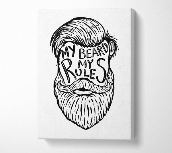  A Canvas Print of My Beard My Rules Canvas Wall Art