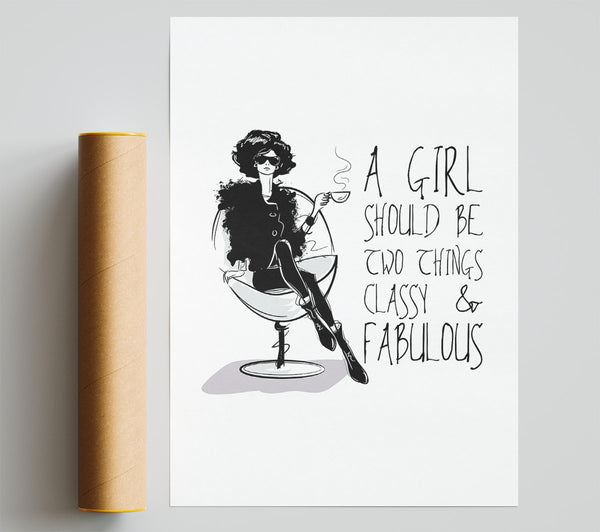 A Girl Should Be Two Things Giclee Print