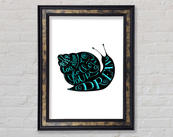 Never Too Slow Framed Print
