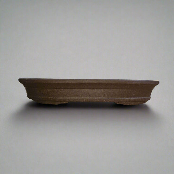 33cm Premium Unglazed Bonsai Pot | Oval | 33cm x 23cm x 5cm | Brown