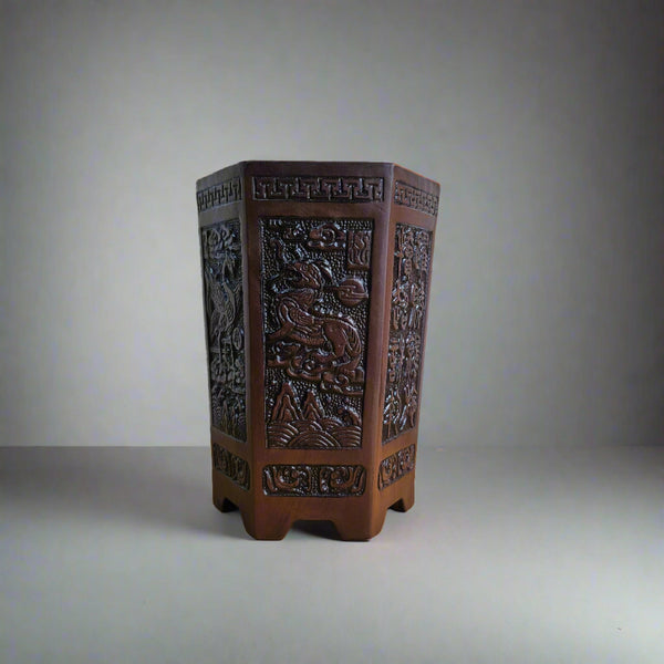 21cm Premium Unglazed Bonsai Pot | Cascade | 21cm x 30cm | Brown