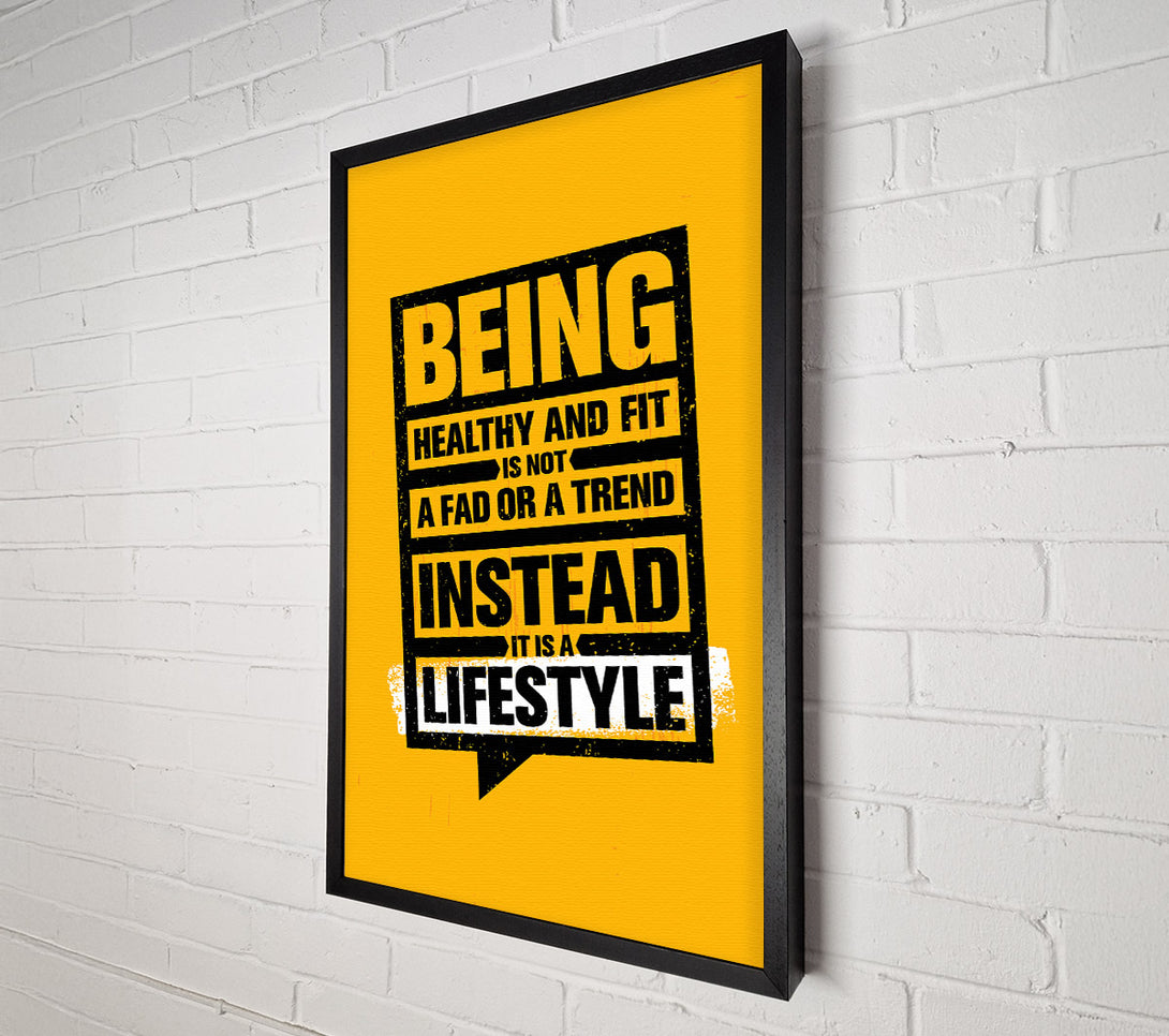  A Canvas Print of Being Healthy And Fit Canvas Wall Art