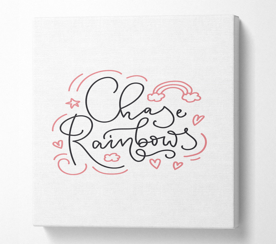  A Canvas Print of Chase Rainbows Canvas Wall Art