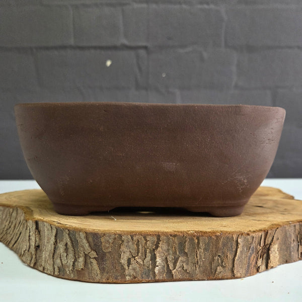 21cm Unglazed Bonsai Pot | Rectangle | 21cm x 17cm x 8cm | Brown