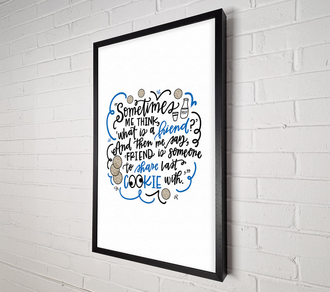  A Canvas Print of Cookie Friend Canvas Wall Art