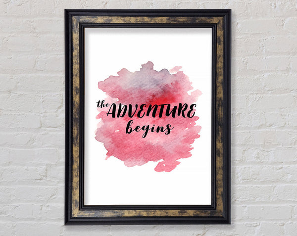 The Adventure Begins Framed Print