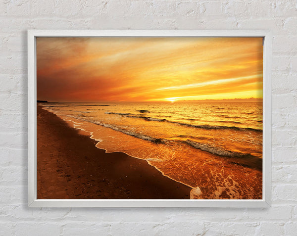Caramel Ocean Shores Framed Print