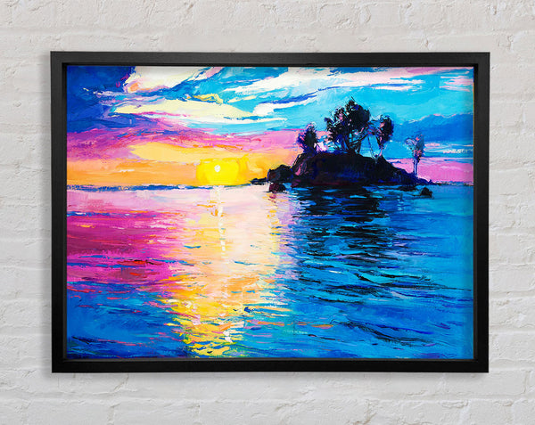Perfect Yellow Sunset Framed Print