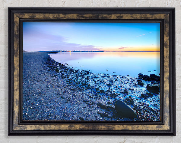 Tranquil Ocean Blues Framed Print