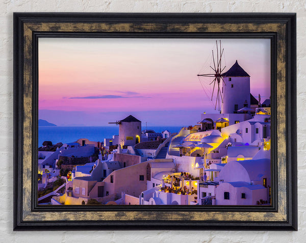Greek Island Blues Framed Print