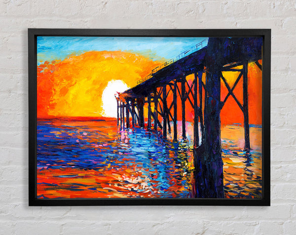 Sun At The End Of The Pier Framed Print