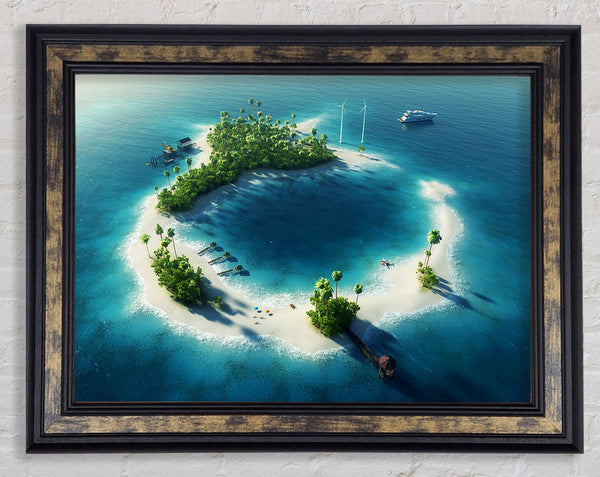 The Perfect Island Getaway Framed Print