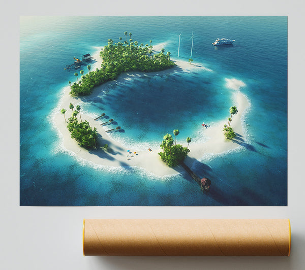 The Perfect Island Getaway Giclee Print