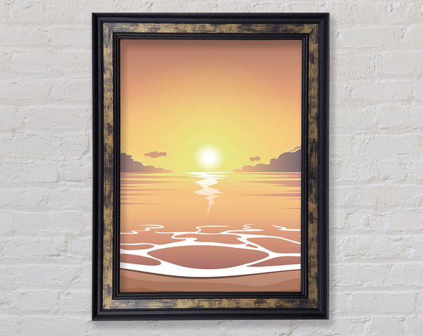 Peach Calm Framed Print