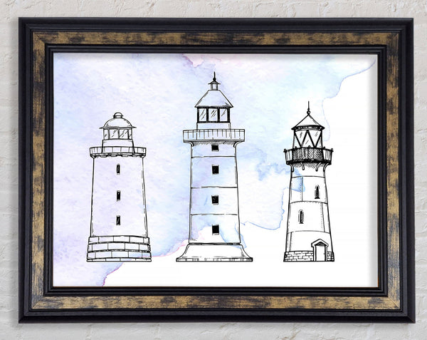 The Structure Of The Lighthouses Framed Print
