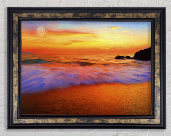Movement Of The Ocean Waves Framed Print