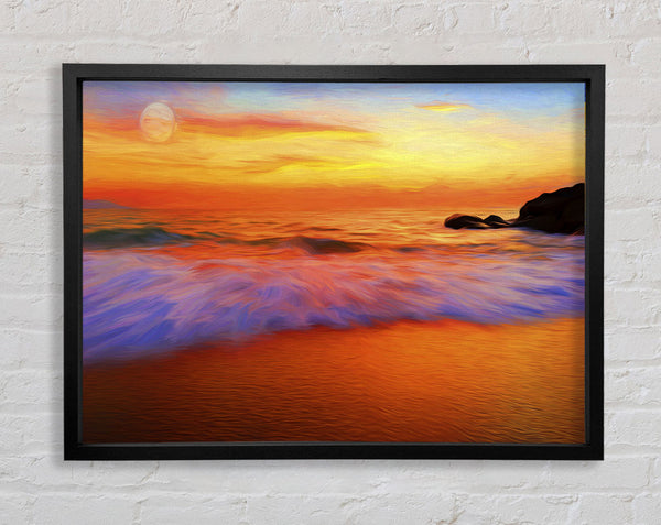 Movement Of The Ocean Waves Framed Print