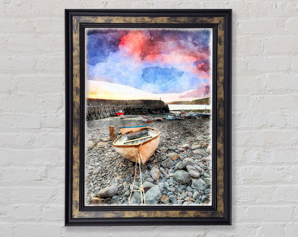 Waiting For The Estuary To Fill Framed Print