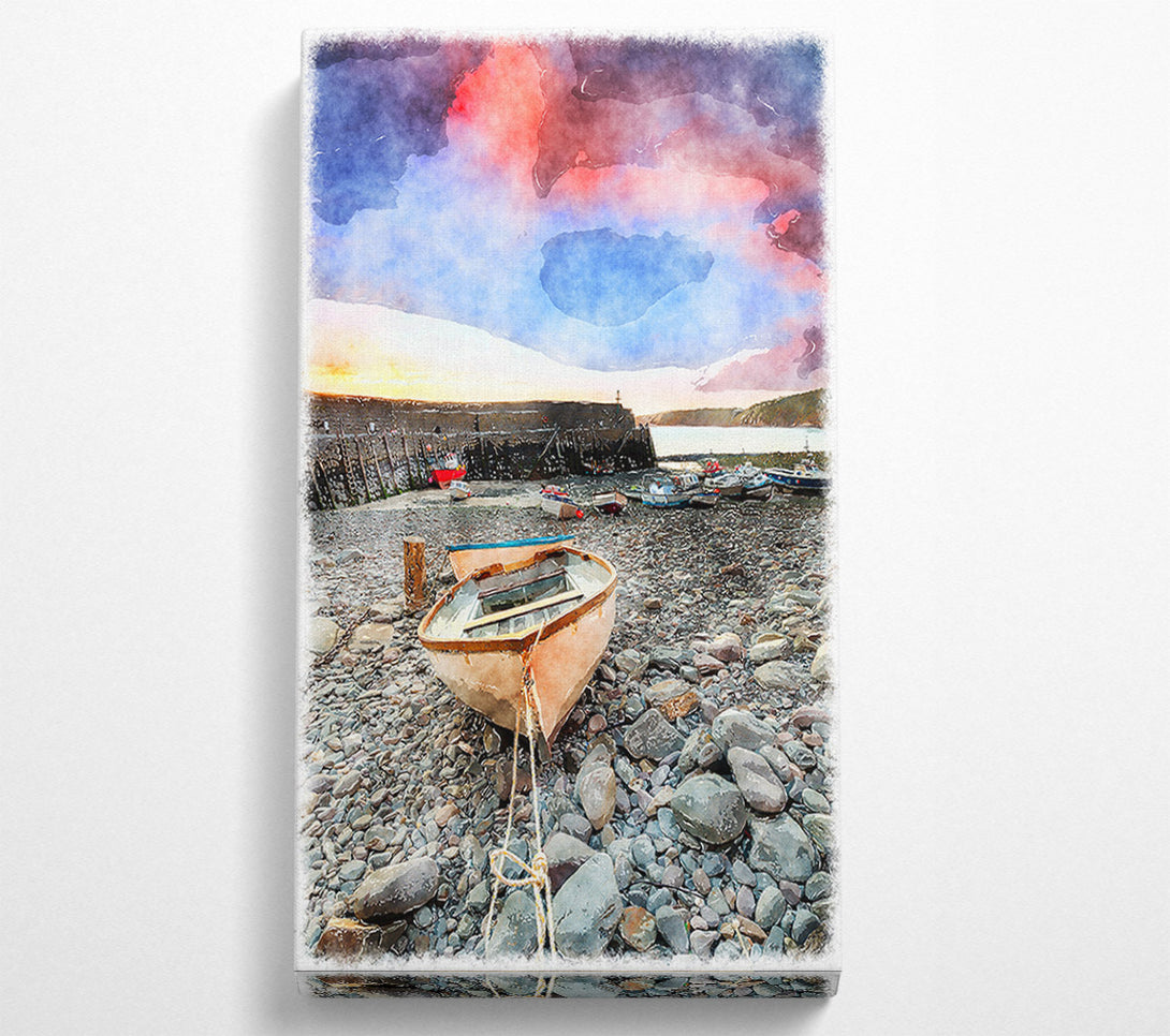  A Canvas Print of Waiting For The Estuary To Fill Canvas Wall Art