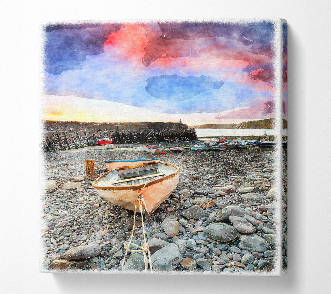  A Canvas Print of Waiting For The Estuary To Fill Canvas Wall Art