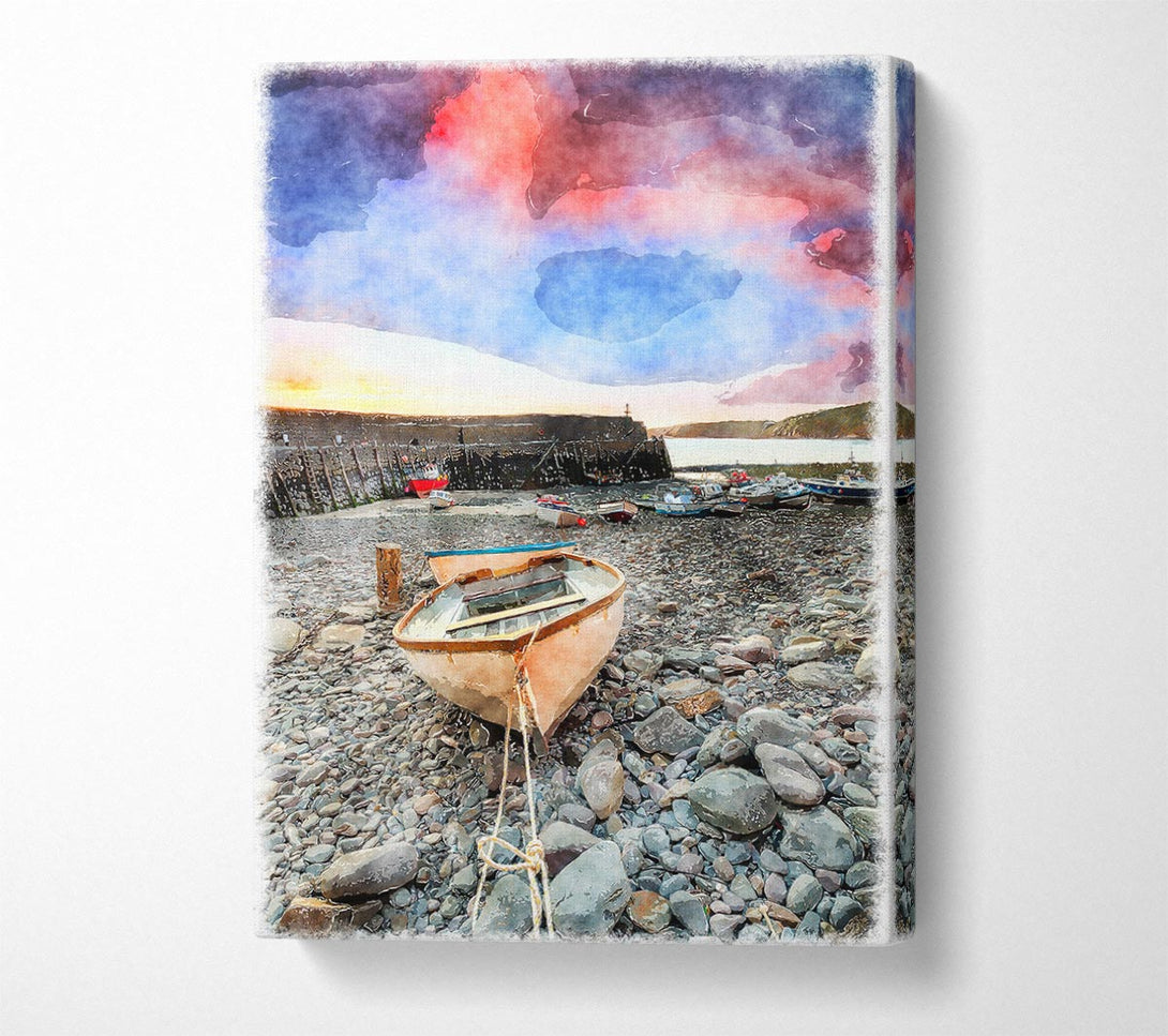 A Canvas Print of Waiting For The Estuary To Fill Canvas Wall Art