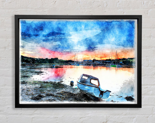 Estuary Sunset Framed Print