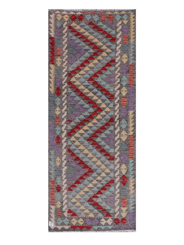 Maimana Afghanistan Kilim Rug - 196 x77 cm