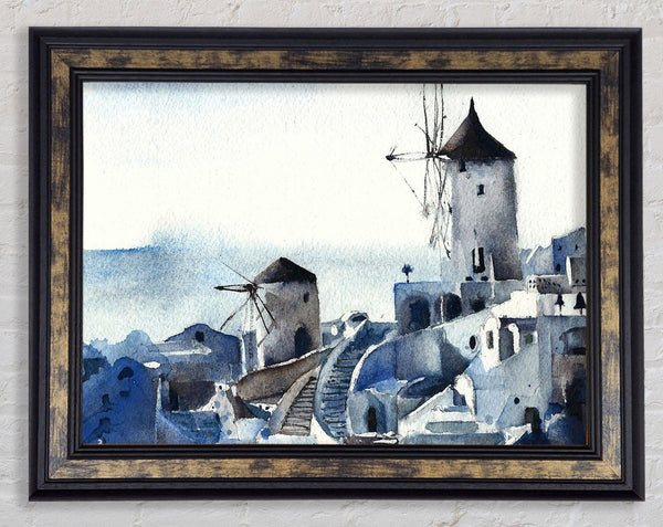 Greece Blues Framed Print