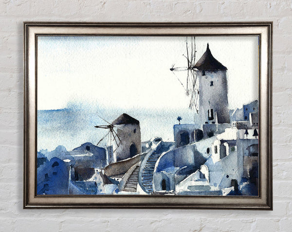 Greece Blues Framed Print