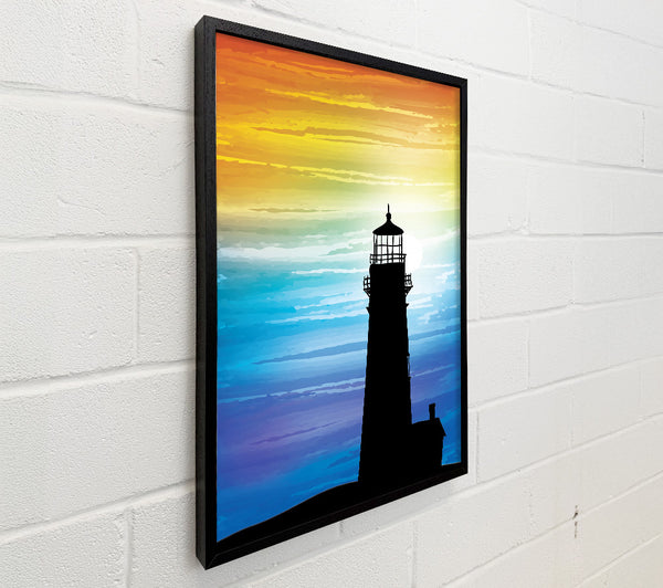 Lighthouse Rainbow Skies