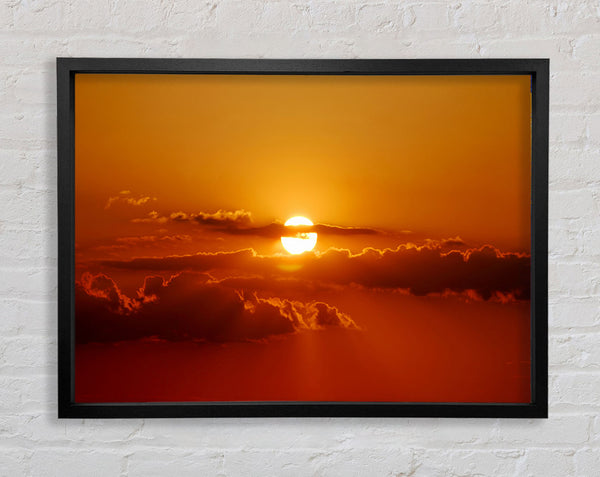 Sun In The Clouds Framed Print