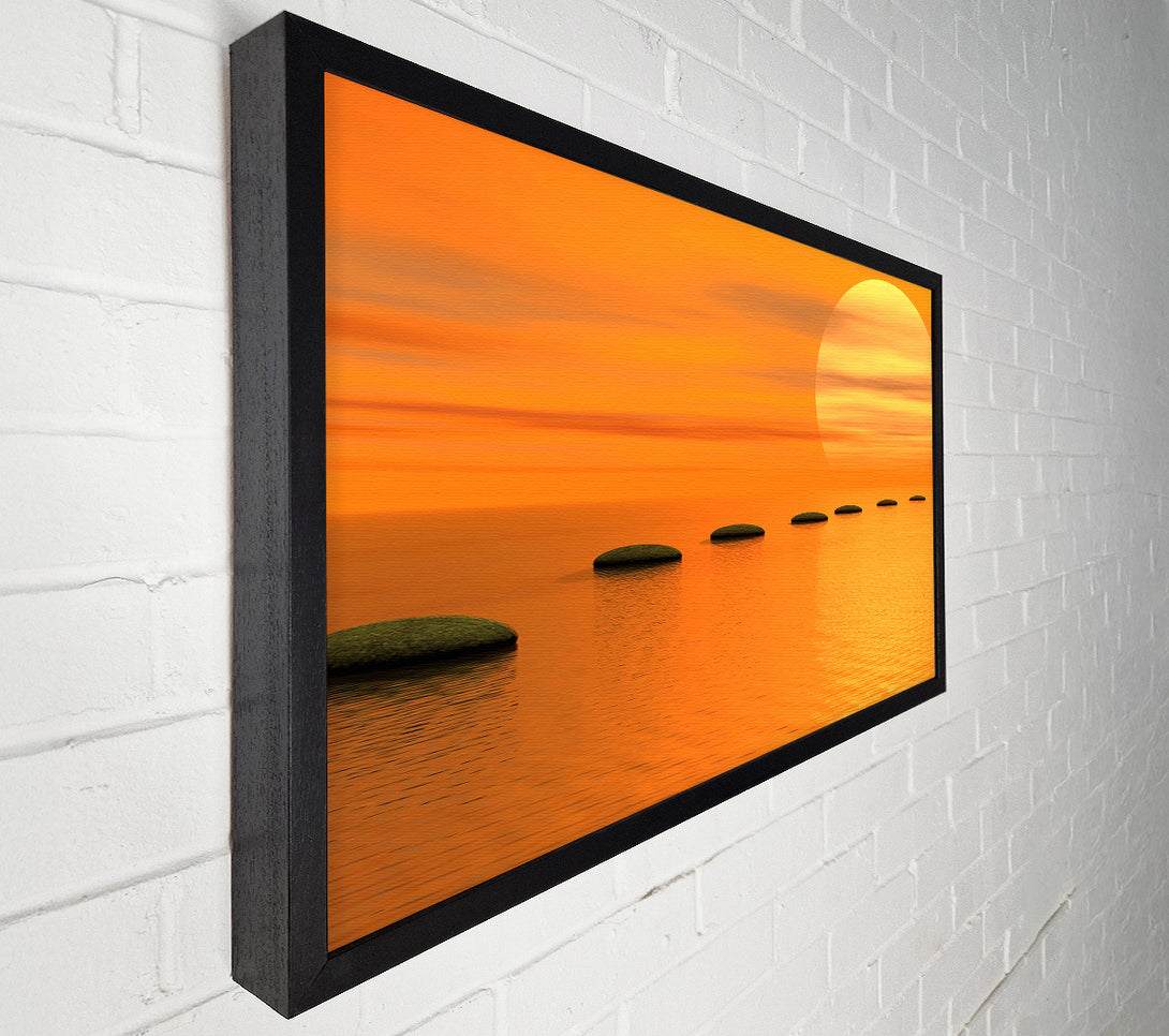  A Canvas Print of Pebbles To The Tranquil Sun Canvas Wall Art