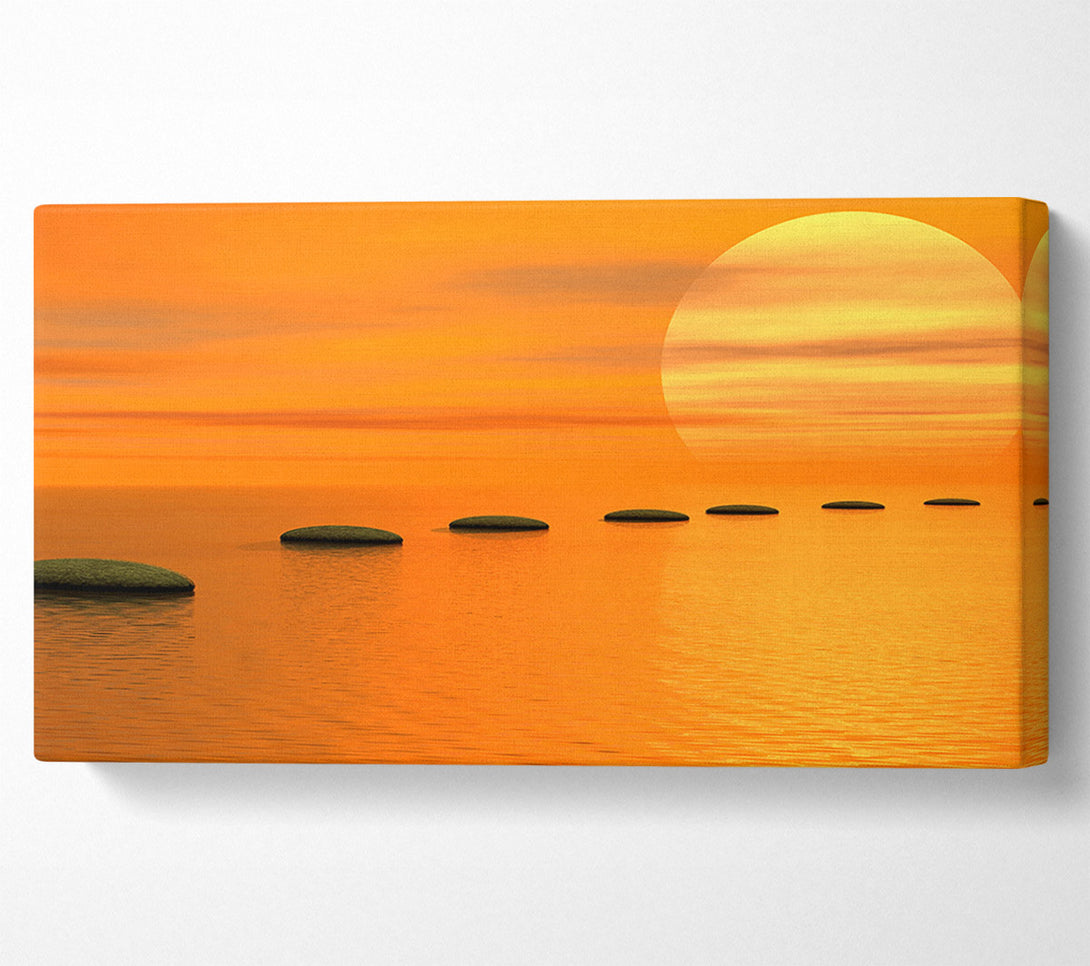  A Canvas Print of Pebbles To The Tranquil Sun Canvas Wall Art