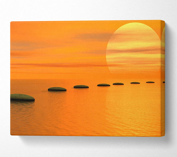  A Canvas Print of Pebbles To The Tranquil Sun Canvas Wall Art
