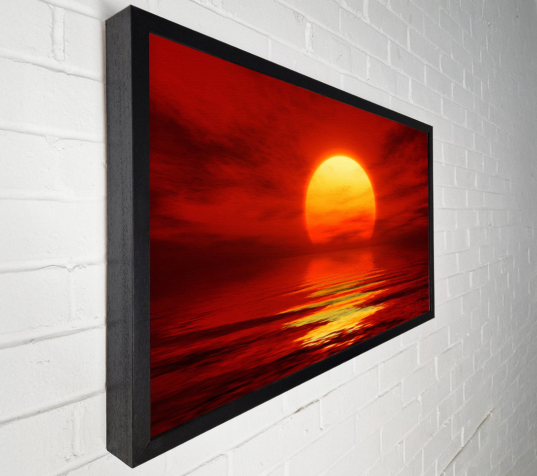  A Canvas Print of Reflections Of The Fire Sun Canvas Wall Art