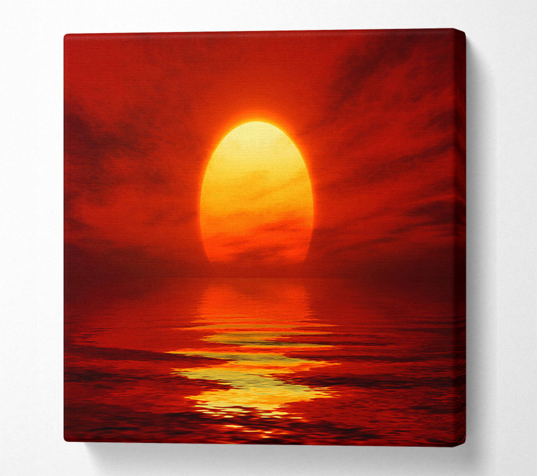  A Canvas Print of Reflections Of The Fire Sun Canvas Wall Art