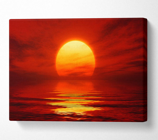 A Canvas Print of Reflections Of The Fire Sun Canvas Wall Art