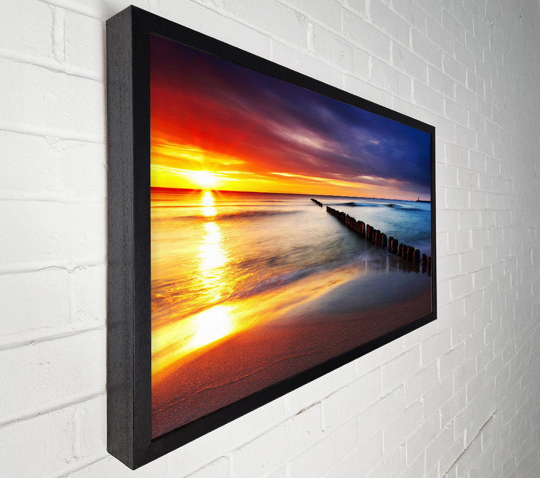  A Canvas Print of Sun Through The Ocean Waves Canvas Art