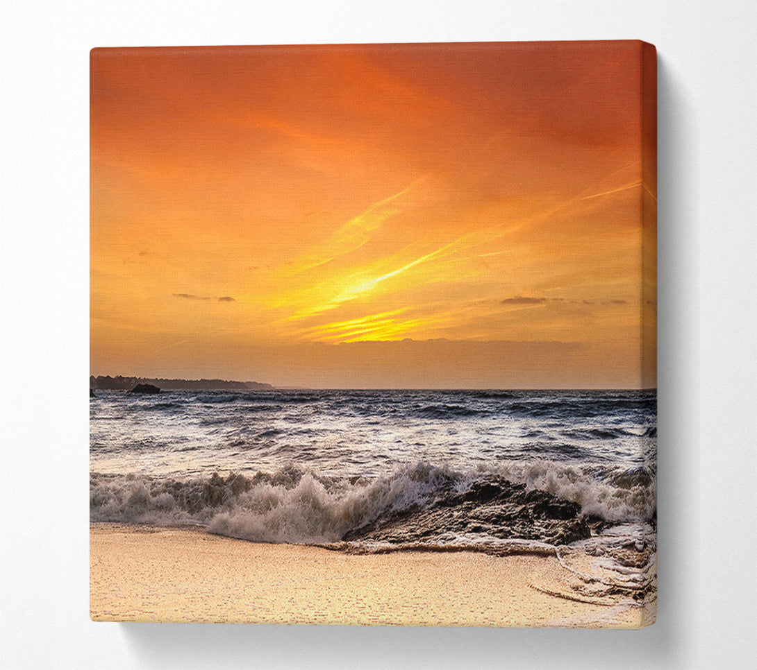 A Canvas Print of Ocean Wave Splash Canvas Art