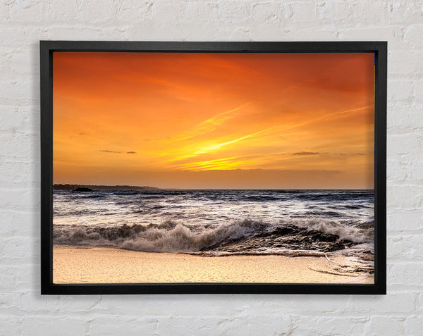 Ocean Wave Splash Framed Print