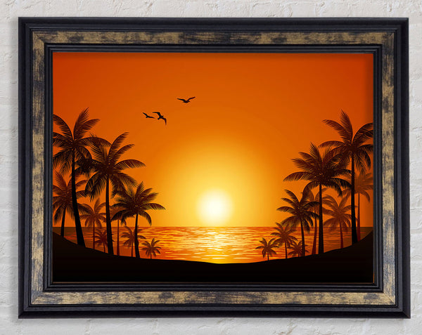 Palm Tree Delight Framed Print