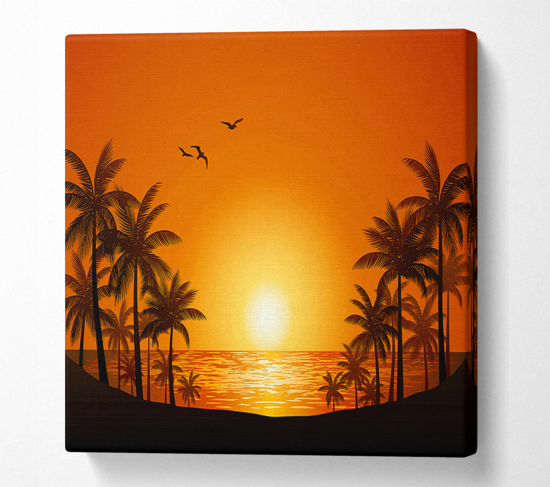  A Canvas Print of Palm Tree Delight Canvas Print