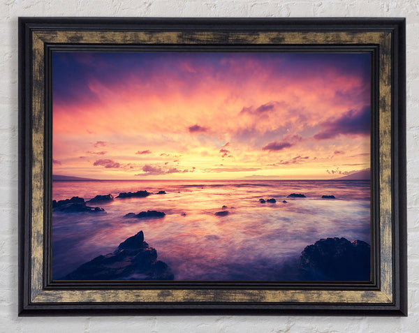 Retro Ocean Framed Print
