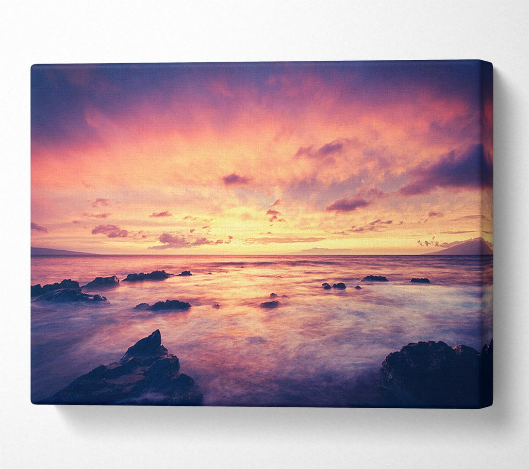  A Canvas Print of Retro Ocean Canvas Wall Art