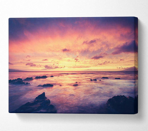  A Canvas Print of Retro Ocean Canvas Wall Art