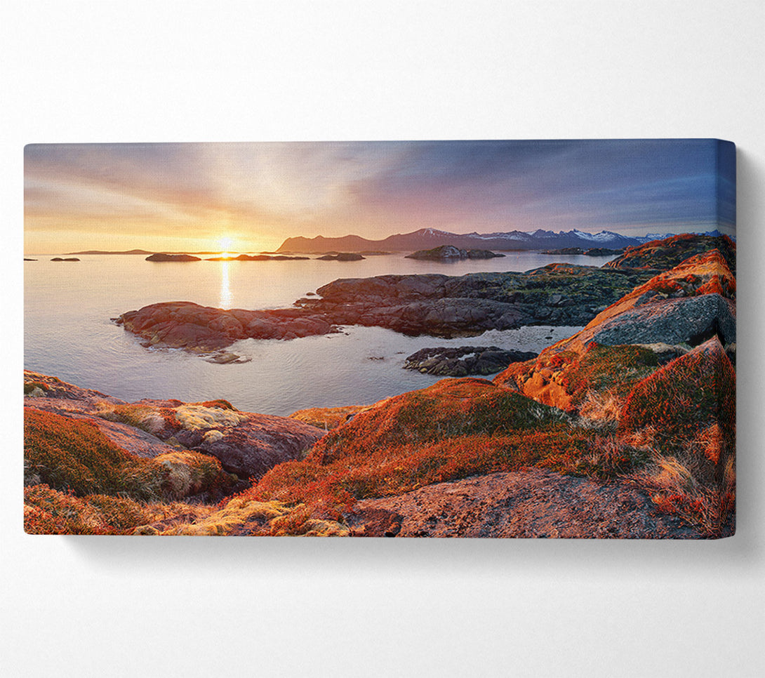  A Canvas Print of Mountain Sun Sparkle Canvas Art