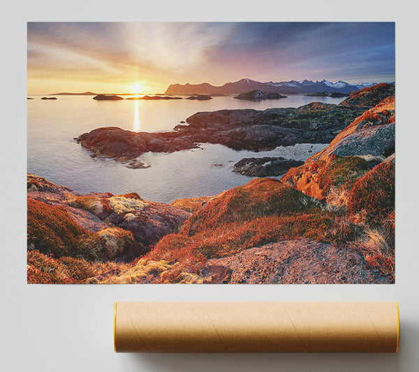 Mountain Sun Sparkle Print