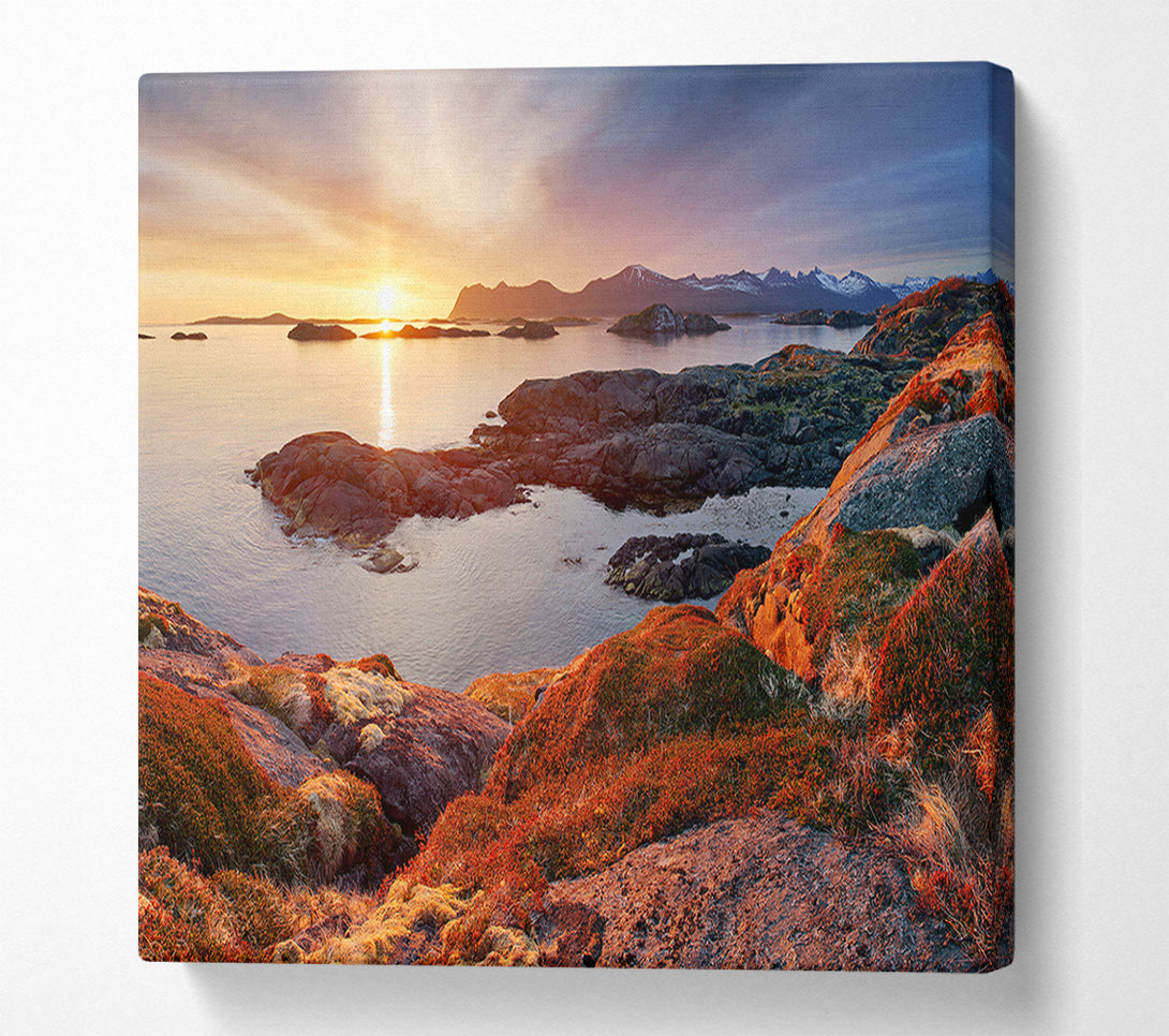 A Canvas Print of Mountain Sun Sparkle Canvas Art