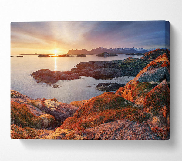  A Canvas Print of Mountain Sun Sparkle Canvas Art