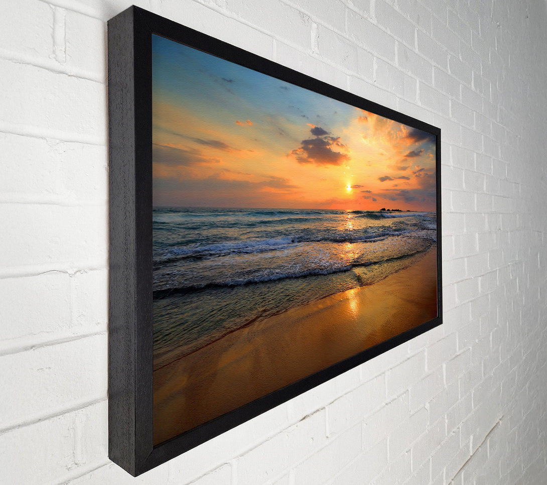  A Canvas Print of Beach Waves Canvas Print